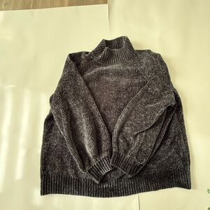 Loft Cozy Gray Mock Turtleneck Sweater
